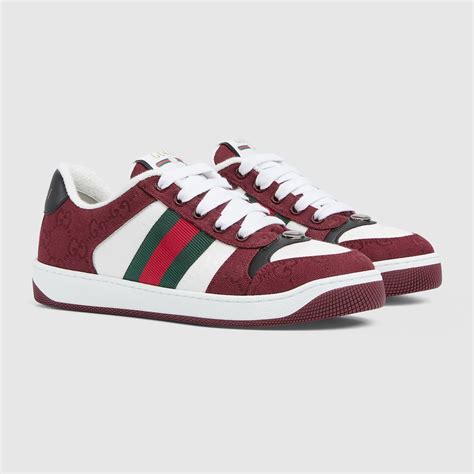 Men's Screener sneaker in Rosso Ancora GG canvas 